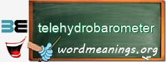 WordMeaning blackboard for telehydrobarometer